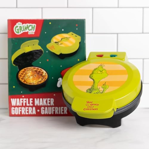 Image of Uncanny Brands Dr. Seuss The Grinch Waffle Maker - The Grinch on Your Waffles