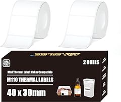 40x30mm White 2 Rolls
