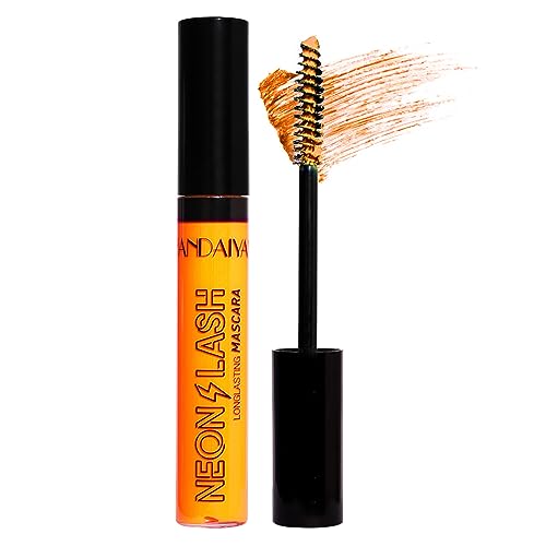 Neon Eye Mascara for Halloween, Cosplay - Vibrant Colors, Black Light Reactive Get Noticed with Fluorescent Lashes, Long-Lasting, No Clumping, No Flaking, Easy Removal, Sensitive Eyes Friendly (03)