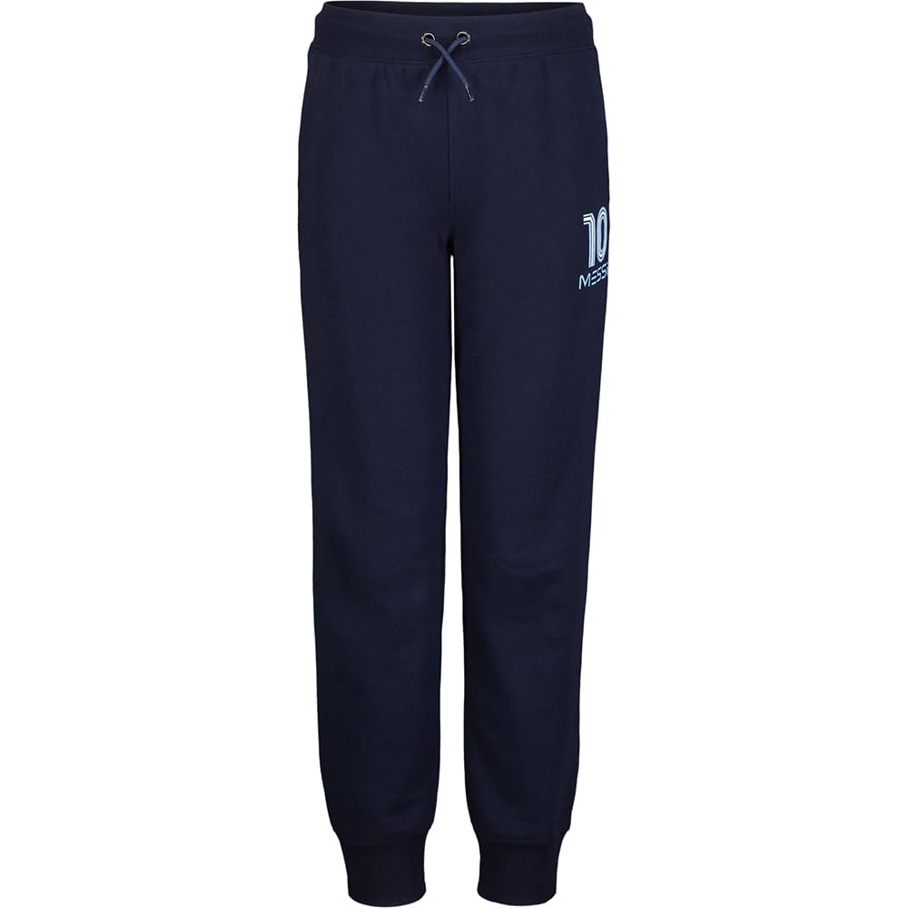 Messi Boys' Lifestyle Joggers, Standard Sweatpants with Pockets, Comfort Fit, Dress Blues