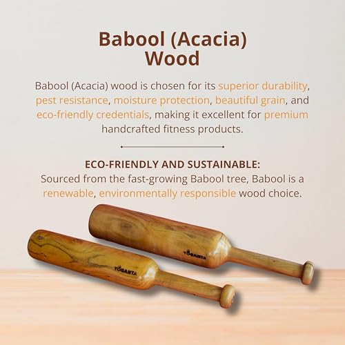 Image of Mudgar | Indian Club, Karla Kattai, Mudgal, Mugdar, Clubbell, Meel - for Strength Training, Shoulder Mobility & Functional Fitness | Handcrafted from Natural Wood & Polished (3, Kilograms)