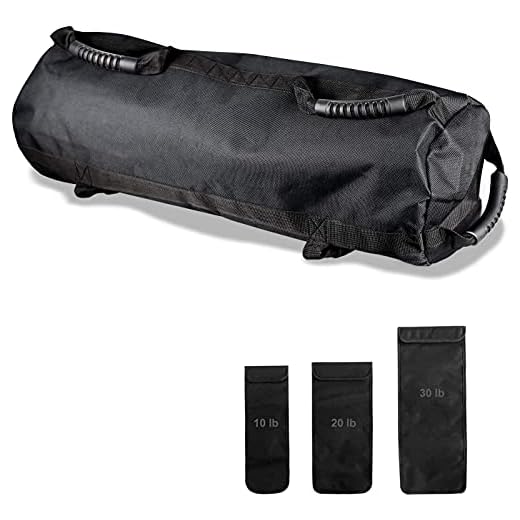 E ETERMTT Sandbags for Fitness, Heavy Duty Workout Sandbags Adjustable Filler Bags, Tactical Training Weight Bags for Exercise and Military Conditioning (Sand Not Included) (Black)
