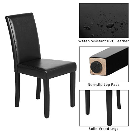 image for YAHEETECH Dining Chair Dining/Living Room PU Cushion Diner Chair High 