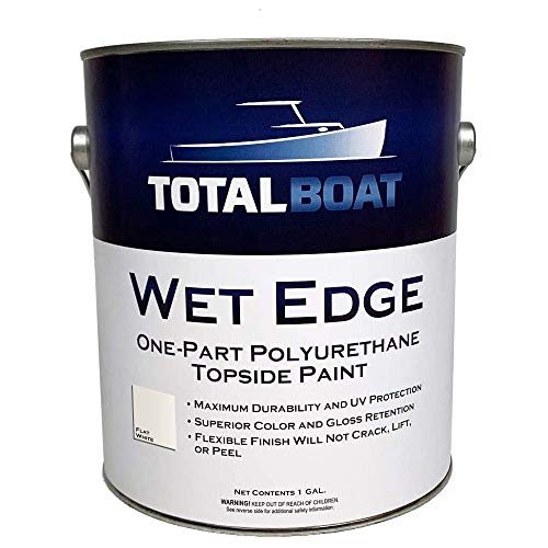 TotalBoat-Wet Edge Marine Topside Paint for Boats, Fiberglass, and Wood (Flat White, Gallon)