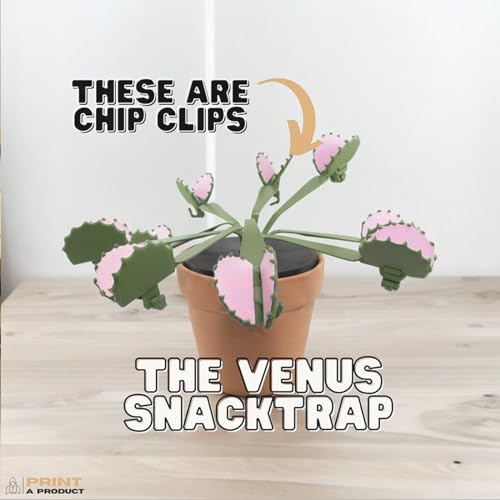 3D-Printed-Venus-Flytrap-Plant-Snack-Clips-Potato-Chip-Bag-ClipsChip-Clips-Heavy-DutyBag-Clips-for-Food-StorageFake-House-PlantUnique-Home-Decor-9pcs-Green