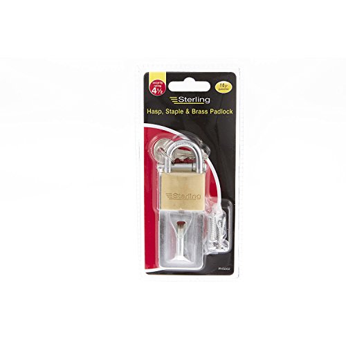 Image of Sterling PHS002 40 mm Brass Padlock /95 mm Hasp and Staple Solution Pack