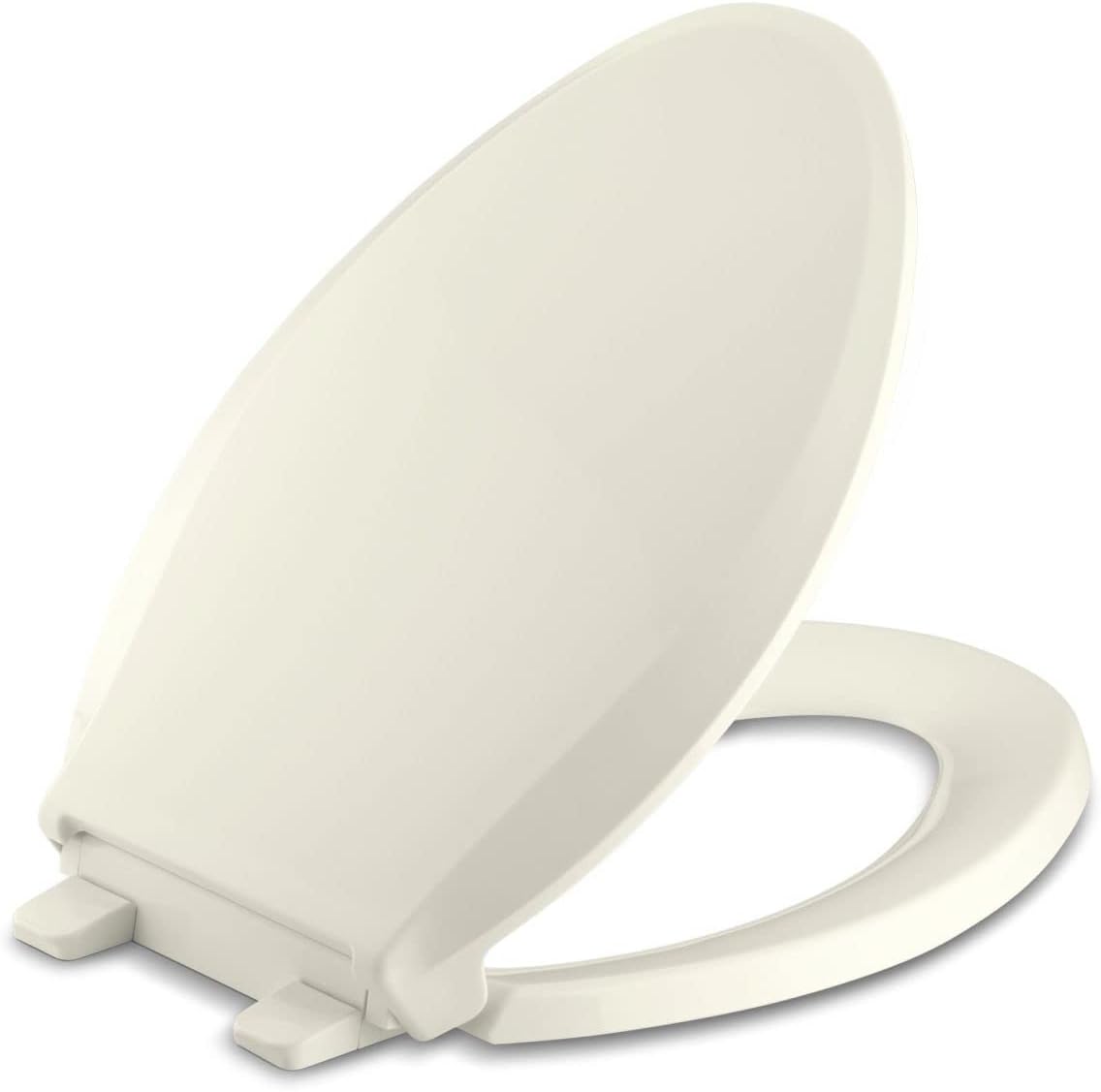 Kohler K-4636-96 Cachet Elongated Biscuit Toilet Seat, With Grip-Tight Bumpers, Quiet-Close, Quick-Release Hinges, Quick-Attach Hardware, No Slam Toilet Seat