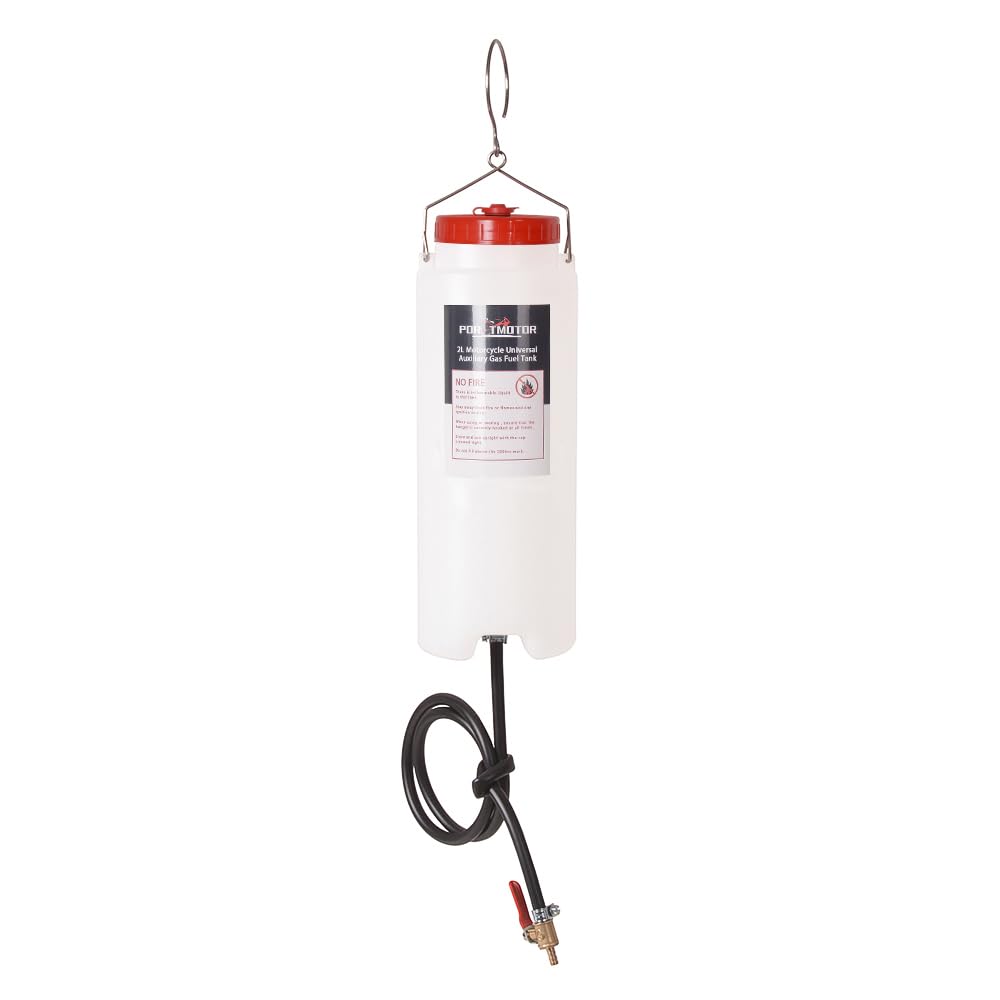 Porotmotor Motorcycle Auxiliary Fuel Tank (2L with Vent) Essential Tool for Small