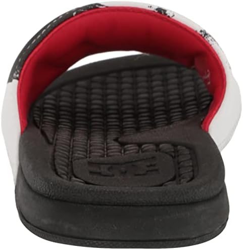 DC Men's AW Bolsa SP Skate Shoe Slide Sandal, White/Black/RED, 14 | Image 2