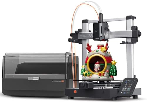 Anycubic Kobra 3 V2 Combo 3D Printer, Smart Multicolor Printing Up to 600mm/s Print Speed, Active Filament Drying Enhanced Auto-Leveling for Higher Success Rates, 10.0 x 10.0 x 10.2