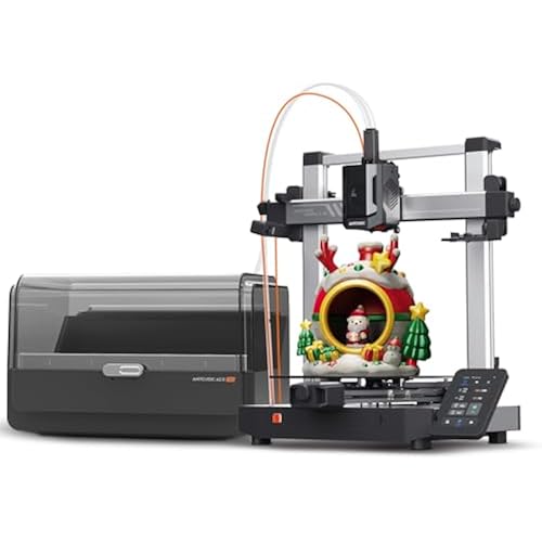 Anycubic Kobra 3 V2 Combo 3D Printer, Smart Multicolor Printing Up to 600mm/s Print Speed, Active Filament Drying Enhanced Auto-Leveling for Higher Success Rates, 10.0'' x 10.0'' x 10.2''