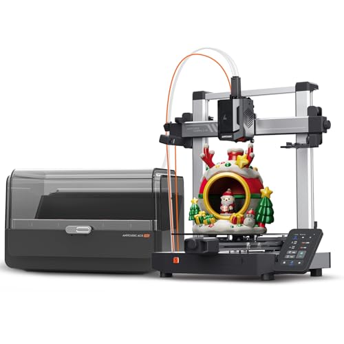Kobra 3 V2 Combo 3D Printer, Smart Multicolor Printing Up to 600mm/s Print Speed, Active Filament Drying Enhanced Auto-Leveling for Higher Success Rates, 10.0'' x 10.0'' x 10.2''