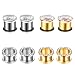 8 Piezas Expansores de Oreja de 12mm, Dilatador Túnel de Plata Oro Dilatador Oreja Titanio Expansores Oreja Acero Piercing Oreja Tragus Hombre