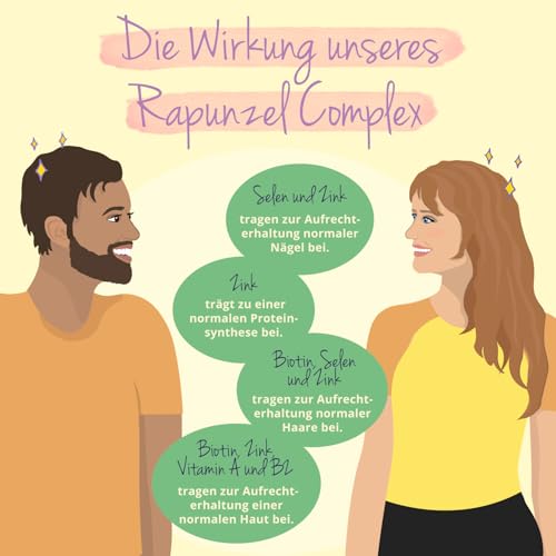 Rapunzel | Haar Vitamine mit MSM, Biotin, Zink, L-Cystein und Selen | Pflanzliche Powerextrakte: Goldhirse, Bambus & mehr | Haarkapseln | 120 Stück | Vegan | Vegavero
