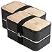 UMAMI Bento Lunch Box , 2 Recipiente 4 Cubiertos , Tupper Compartimentos Estilo Bento Box Japonés , Porta Alimentos Hermético , Microondas y Lavavajillas , Fiambrera Para Adultos/Niños , Zero Waste