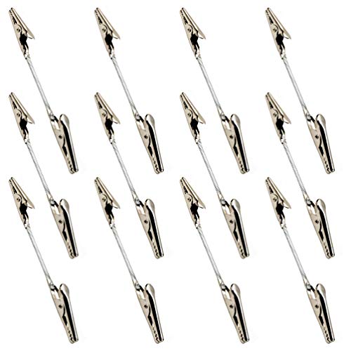 WINOMO 12 Pcs Pince Crocodile Métallique à Double Tête à Queue Longue Alligator Fermoir Clip Photo Porte Le Numéro de Table de Support de Pince pour Mémo Photo Carte DIY 102Mm Cover