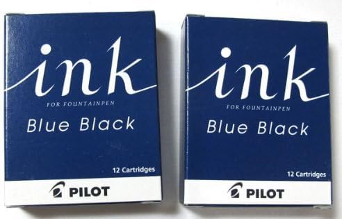 Fountain Pen Cartridge Ink Pilot Blue Black 2 Boxes