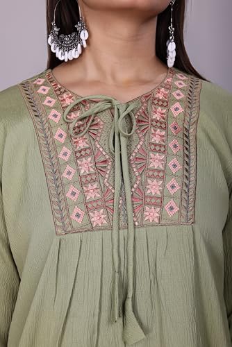 Image of Women's Casual Floral Printed Shirt | Button-Down Collar Three-Quarter Sleeve Top | Stylish Trendy Printed Shirt for Women | Relaxed Fit Cotton Shirts | Western Style Tops
