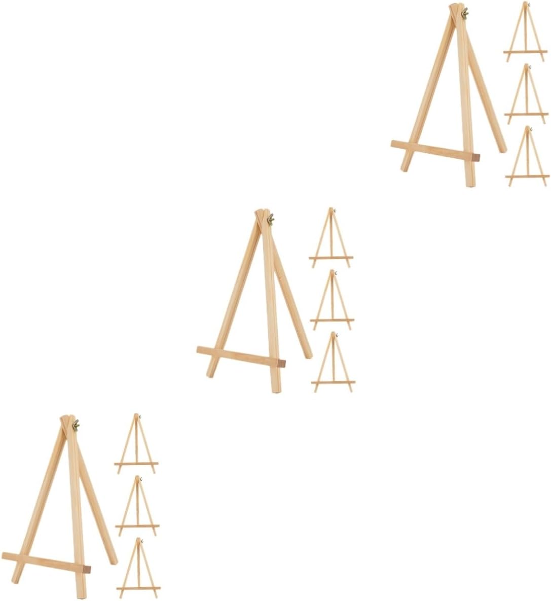 jojofuny 12pcs Wooden Tabletop Easels for Display Painting Easel Stands Lightweight and Portable Drawing for Artists and Students