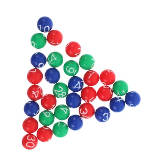 FUNNETOYU Bolas de Rifa Multicolores para Bingo Bolas Plásticas Numeradas Accesorios para Sorteos y Decoraciones de Lotería