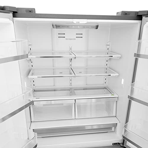 Z Line Kitchen And Bath Zline 36" 22.5 Cu. Ft Freestanding French Door Refrigerator With Ice Maker In Fingerprint Resistant Stainless Steel (Rfm-36) #TOP4