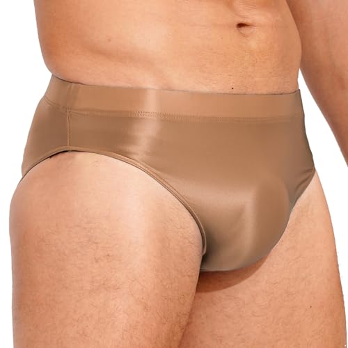 Moily Mens High Rise Briefs Ultra-Thin Glossy Shiny Panties Bulge Pouch Bottom Swimwear Underwear2
