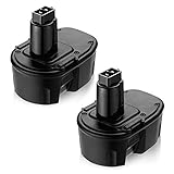 Powerextra 2 PCS 14.4V 3000mAh Replacement Battery for DEWALT DC DW XRP Series Dewalt DC9091 DW9091 DW9094 DW 9094 DC 9091 DE 9038 DE 9091 DE 9092 DC Series Dewalt 14.4 Volt Battery