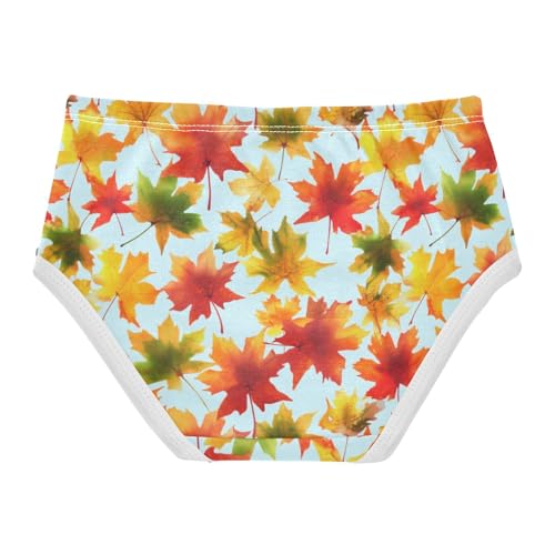 Joisal Autumn Maple Leaves Red Girls Underwear Toddler 2t Cotton Panties Little Girl Fancy Undies Kids Briefs2