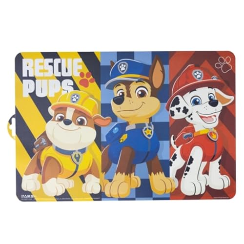Lizenziertes Tischset, sortiert, Paw Patrol-Kinder-Tischset, 42 cm, wiederverwendbare Essmatte mit rutschfester Rückseite, leicht zu reinigende Kleinkind-Tischmatte, lebendig