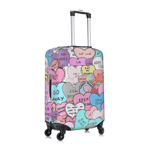 Colorful Heart Print Suitcase Protector Dust-Proof Case Men Women Travel Fits 18-32 Inch Luggage3