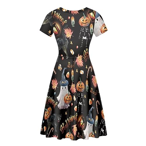 Image of Biyejit Women's Summer Casual Short Sleeve T-Shirt Swing Dress Crew Neck Plus Size S-4XL