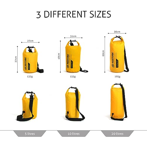 Restube Waterproof Drybag - Premium Quality for Ultimate Protection, Yellow, 20L - Image 4
