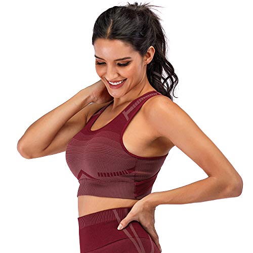 Buy Women's Strappy Padded Sports Bras, CrissCross Wireless Medium