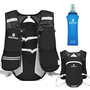 Running Hydration Vest, Lightweight Hydration Backpack Water Backpack With 470ml Soft Flask Water Bottle, Reflective, Breathable, Adjustable Hydration Vest For Hiking Trail Cycling Marathon