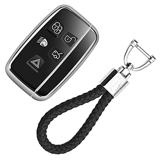 Funda de Silicona para Llave Range Rover Jaguar – Cover Carcasa de TPU Cromo Suave para Land Rover Discovery 4 Evoque Jaguar XE XF XJ F-Pace Protección Llaveros Mando a Distancia (Plata)