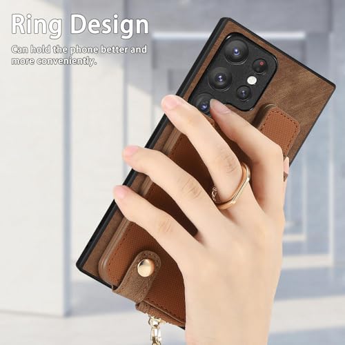 Étui en cuir de protection intégrale pour Samsung Galaxy S22 Plus portefeuille bleu