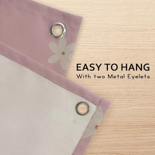 Image of Long Live Girlhood Linen Banner Hanging Pink Flag Flower Banner for Nursery Playroom Wall Decor for Kids Bedroom Living Room Dorm Toddler Decorations Trendy Room 30x20 In (Girlhood)