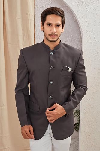 Men's Indian Ethnic Jodhpuri Casual Slim Fit Waist Coat Bandhgala Jacket2