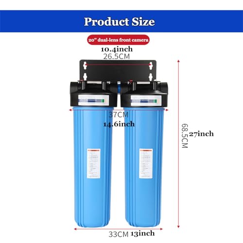 Système filtration 2 étapes eau potable charbon actif sédiments 20 pouces