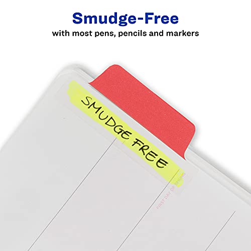 Image of Avery Margin Ultra Tabs, 2.5 inch x 1 inch, Repositionable, 72 Tabs | For Marking Pages in Books and Planners, Clear Film Tabs, 2-Side Writable, Smudge-Resistant, Fits Within Margins