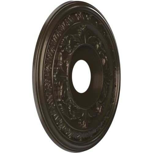 Image of 16 inchOD x 3 1 /2 inchID x 1 inchP Baltimore Thermoformed PVC Ceiling Medallion (Fits Canopies up to 6 1 /2 inch), Metallic Dark Bronze