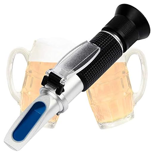 Anpro Brix Refractometer for Homebrew, Beer Wort Refractometer Dual Scale Specific Gravity 1.000-1.120 and Automatic Temperature Compensation 0-32% Replaces Homebrew Hydrometer, M
