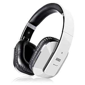 August EP650 Bluetooth v4.2 NFC koptelefoon met aptX Low Latency – draadloze over-ear hoofdtelefoon met individueel geluid wit