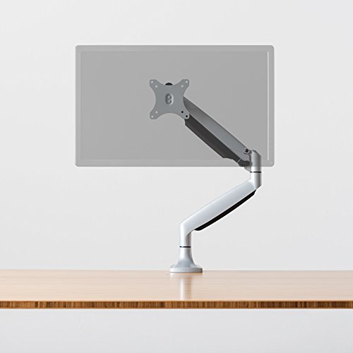 Fully Jarvis Monitor Mounting Arm - fits up to 32" Computer Display (Single, Silver)