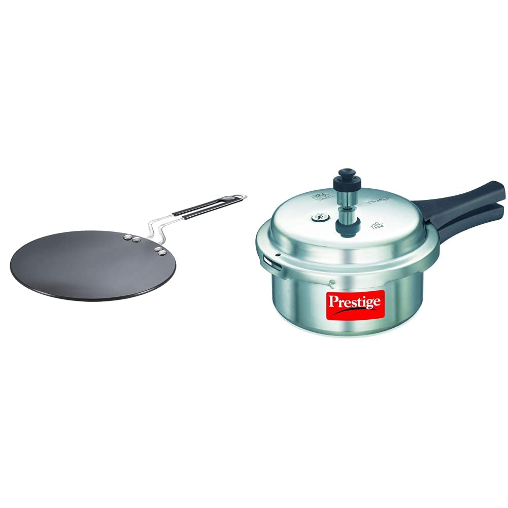 Prestige Hard Anodised Aluminium Plus Cookware Induction Base Roti Tawa, 22.5cm, Black Stainless Steel PGL-03 Gas Lighter with Knife, Red (B0BB6QRV21) Amazon Price History, Amazon Price Tracker
