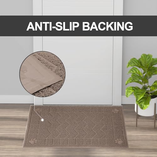 Image of Cat Litter Mat, Litter Trapping Mat Soft on Kitty Paws, 35 inch x 24 inch Kitten Litter Box Mat for Cleaner Floors, Waterproof, Easy Clean, Durable Large Size Cat Litter Pad for Kitten.