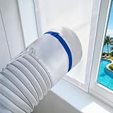 Lidatb Portable Air Conditioner Window Vent Kit, Window Seal Kit for Mobile Air Conditioning & Dryer, Full Sealing Waterproof, Fit Both 5' and 6' Exhaust Hose, Length Adjustable 10x40-64 Inches