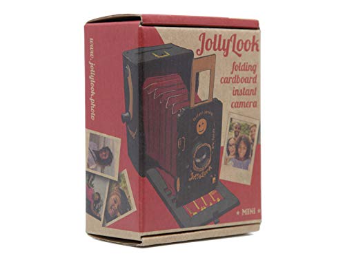 Jollylook Mini Instant Film Retro Camera - Cardboard Vintage Style - Analog and Folding - No Electronics and Manual Development Mechanism with Crank Handle!