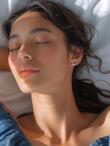 Silvora 925 Silver 8MM Cubic Zirconia Birthstone Clip On Stud Earrings Round Non Pierced Earrings For Women,Come with Box2