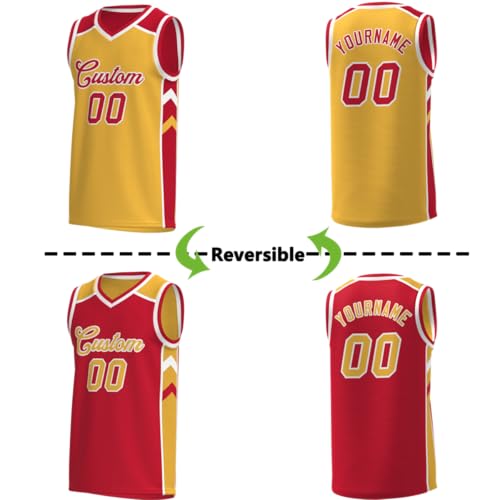 Custom Reversible Basketball Jersey for Men/Youth - Personalize Printed Team Uniform,Printed Team Name Number Logo - Image 3